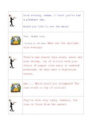 English Worksheet: taking orders