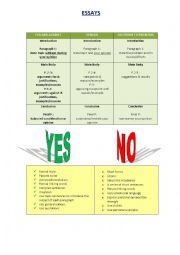 English Worksheet: ESSAY Plan