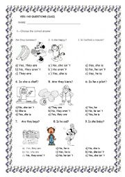 English Worksheet: YES NO QUESTIONS QUIZ