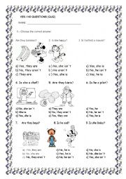 English Worksheet: YES NO QUESTIONS QUIZ