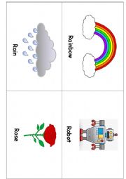 English Worksheet: Flashcards Letter R