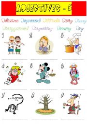 English Worksheet: adjectives - 5