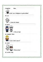 English Worksheet: Who?