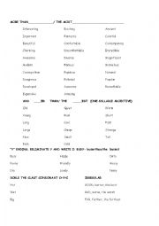 English Worksheet: comparatives superlatives easy explanation