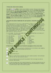 English Worksheet: Past Simple vs. Past Continuous