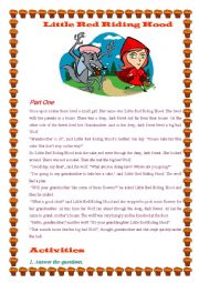 English Worksheet: Little Red Riding Hood