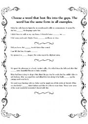 English Worksheet: Choose a word (part 2)