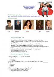 English Worksheet: how i met your mother