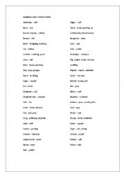 English Worksheet: animals and their young