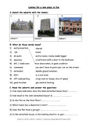 English Worksheet: Estate agent adverts