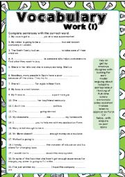 Work / Jobs Vocabulary