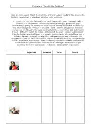 English Worksheet: Characters in Bend it like Beckham movie