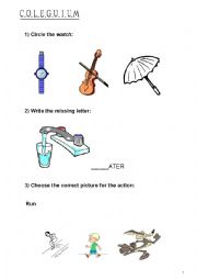 English Worksheet: Diagnostic test for Young Learners- Part 1