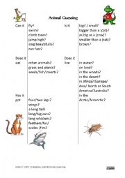 Animal guessing game_speaking exercise