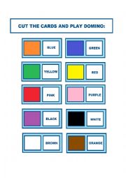 English Worksheet: Domino (colours)