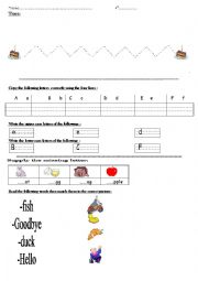 English Worksheet: letters