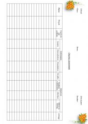 English Worksheet: Ongoing Assessment