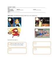 English Worksheet: little red riding hood