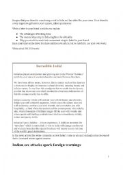 English Worksheet: Argumentative Writing