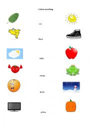 English Worksheet: Colouring matching