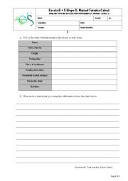 English Worksheet: About me!