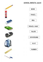 English Worksheet: School objects