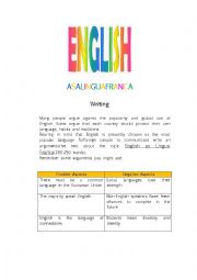 English Worksheet: Writing - English as a lingua franca