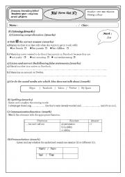 English Worksheet: level 4 : mid-term test 2