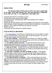 English Worksheet: writing