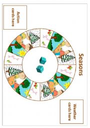 English Worksheet: Seasons board game