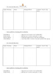 English Worksheet: Bullying