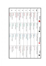 English Worksheet: Gameboard with question words