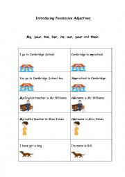 English Worksheet: Introducing possessive adjectives