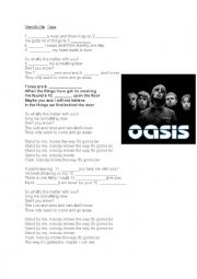 English Worksheet: Song activity Stand by me - Oasis