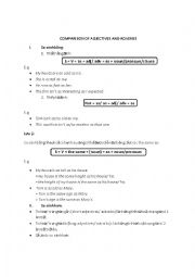 English Worksheet: Comparison of adjectives and adverbs