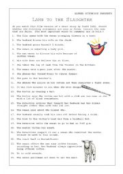 English Worksheet: Lamb to the Slaughter Video