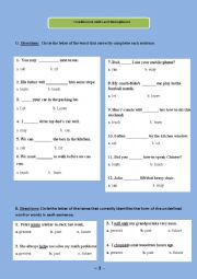 English Worksheet: exercises about troublesome verbs & homophones