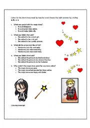 English Worksheet: Listening exercise