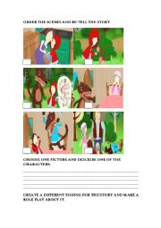 English Worksheet: LITTLE RED RIDING HOOD