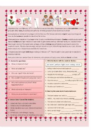 English Worksheet: Valentines Day