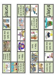 English Worksheet: FUTURE: GOING TO BOARD GAME