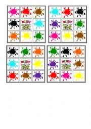 English Worksheet: bingo colours