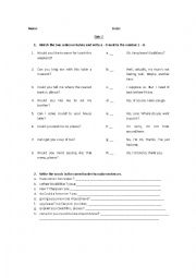 English Worksheet: quiz