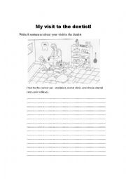 English Worksheet: My visit to the dentist.