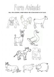 English Worksheet: Farm animals