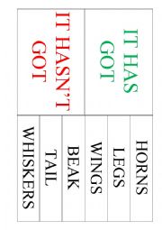 English Worksheet:  Speaking (animals description)