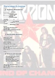 English Worksheet: Wind of change by Scorpions