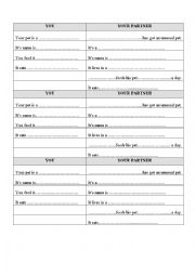 English Worksheet: (unusual) pets