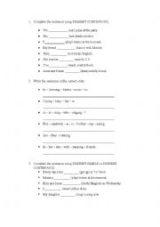 English Worksheet: Present Continuous 