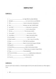 English Worksheet: Simple past